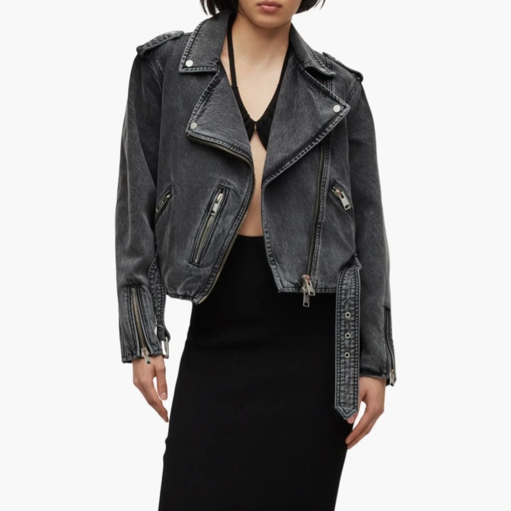 Allsaints Balfern Demin Biker Jacket